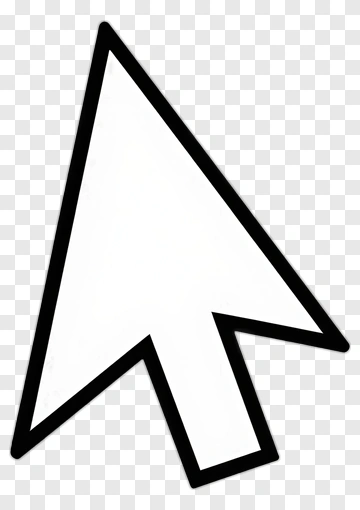 White Cursor With Black Outline PNG