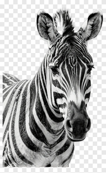 Zebra Portrait PNG
