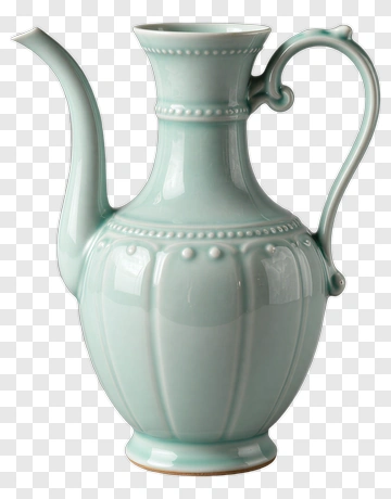 Cyan Ceramic Pitcher PNG