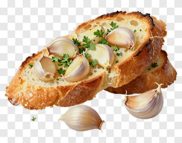 Garlic Bread With Fresh Parsley PNG