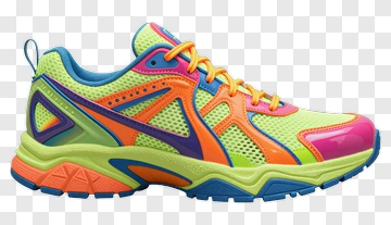 Bright Neon Sneaker PNG