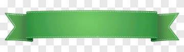 Green Ribbon With White Stitching PNG
