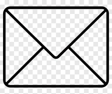 Black Outline Envelope Icon PNG