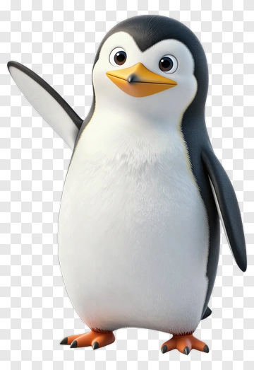 Penguin Waving PNG