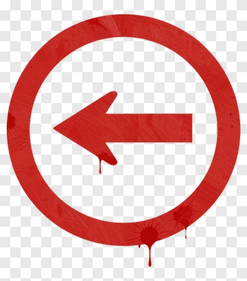 Red Arrow Prohibition Sign PNG