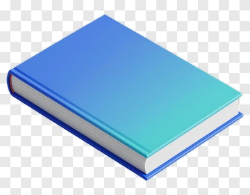 Blue To Cyan Gradient Book Cover PNG