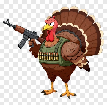 Cartoon Turkey Soldier PNG