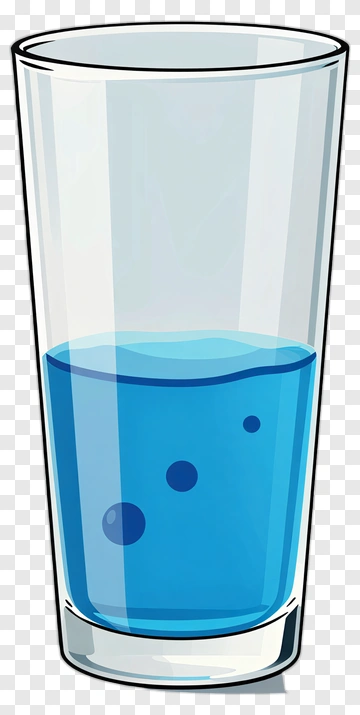 Glass With Blue Liquid PNG