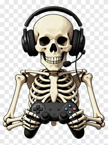 Skeleton Gaming Controller PNG