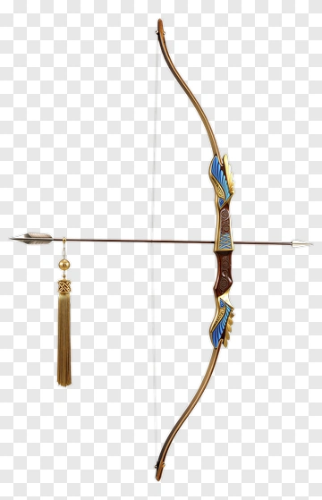 Decorative Bow With Gold Tassel PNG