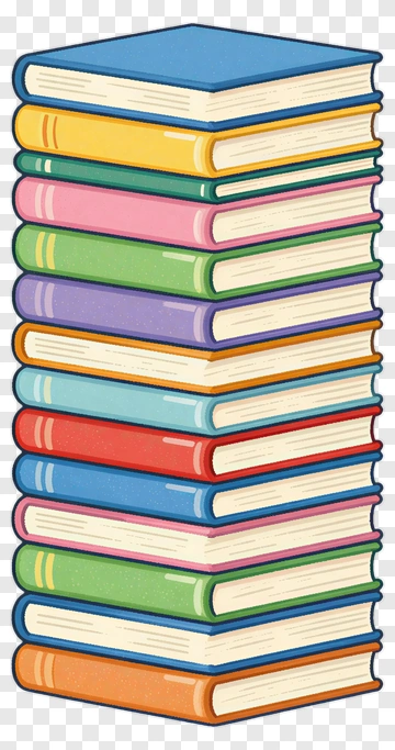 Stack Of Colorful Books PNG