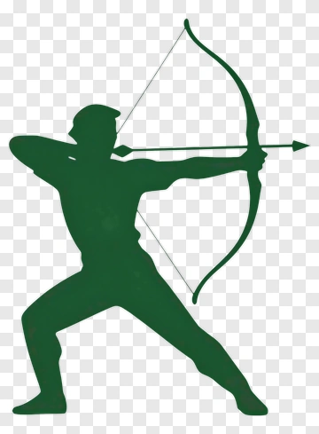 Green Archer Silhouette PNG