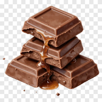 Stack Of Chocolate Bars With Caramel PNG