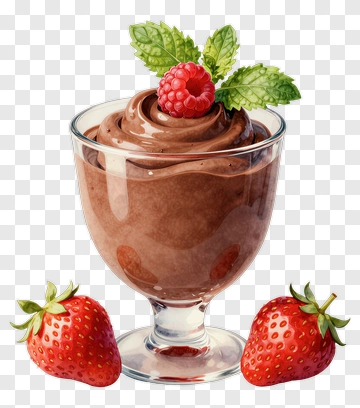 Chocolate Mousse With Fresh Fruit PNG