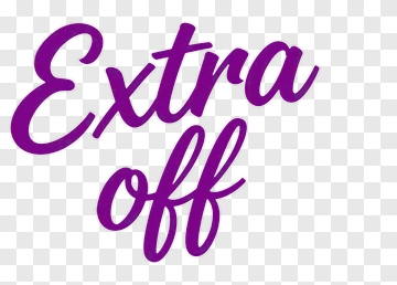 Extra Off Promotion Text PNG