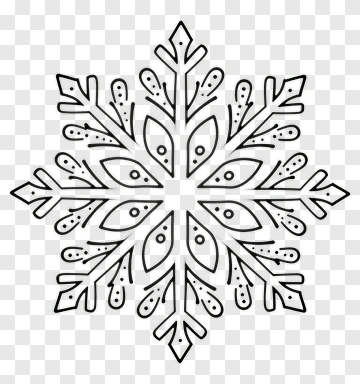 Black And White Snowflake PNG