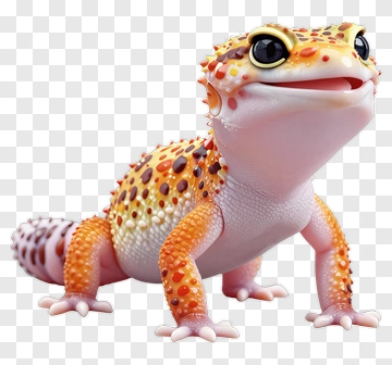 Cute Gecko With Spotted Pattern PNG