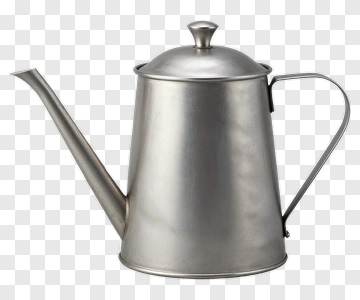 Silver Coffee Pot PNG