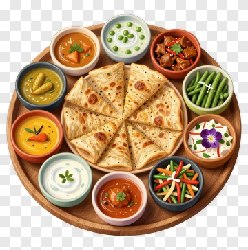 Flatbread With Accompaniments PNG