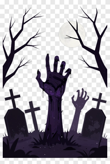 Zombie Hand Emerging From Grave PNG