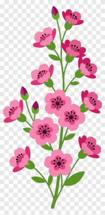 Pink Flower Cluster PNG