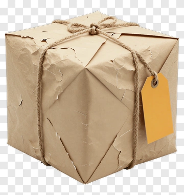 Handmade Gift Box Wrapped In Brown Paper PNG