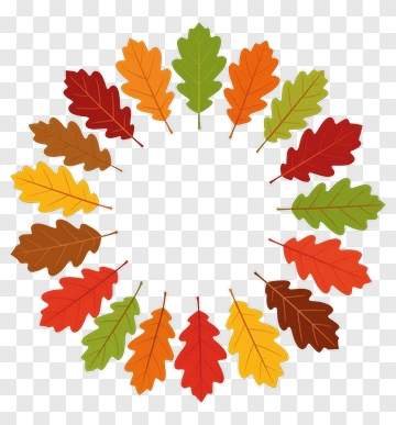 Autumn Leaves Circle PNG
