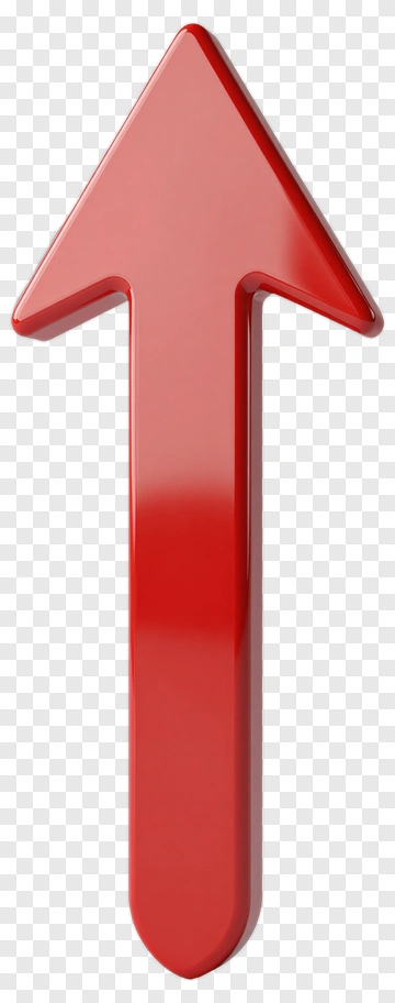 Red 3D Arrow PNG