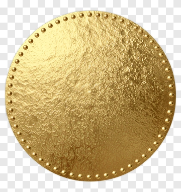 Gold Coin With Beaded Edge PNG
