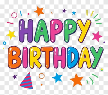 Happy Birthday Cartoon Design PNG