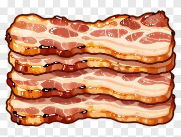 Stack Of Crispy Bacon PNG