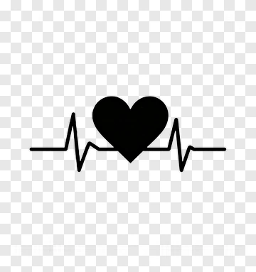Heartbeat With Heart Symbol PNG