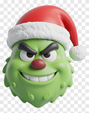 Grinch With Santa Hat PNG