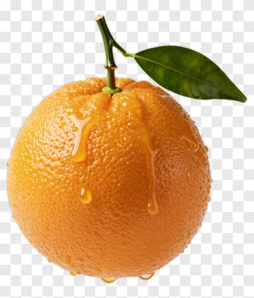 Fresh Orange With Juice Droplets PNG