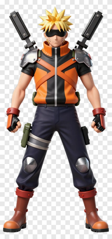 Naruto Uzumaki In Action Pose PNG