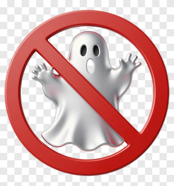 Ghost Prohibition Sign PNG