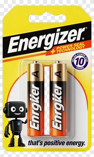 Energizer A Batteries With Robot Character PNG