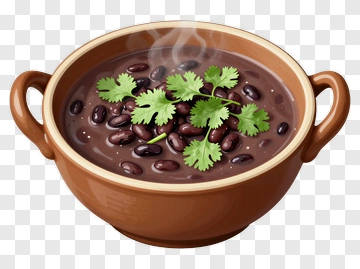 Black Bean Soup With Coriander PNG