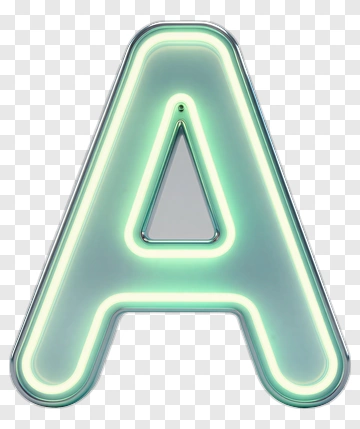 Neon Letter A PNG