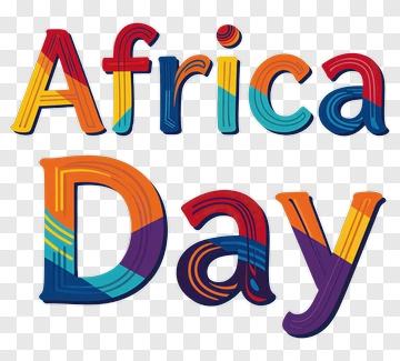 Africa Day Typography Design PNG