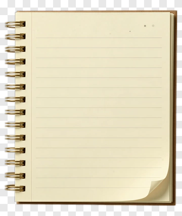 Spiral-Bound Notebook With Lined Pages PNG