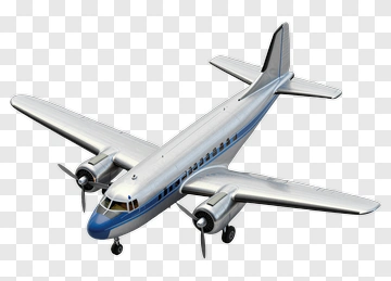Vintage Propeller Plane Model PNG