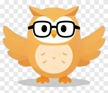 Cute Owl With Glasses PNG