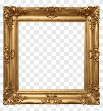 Gold Ornate Picture Frame PNG