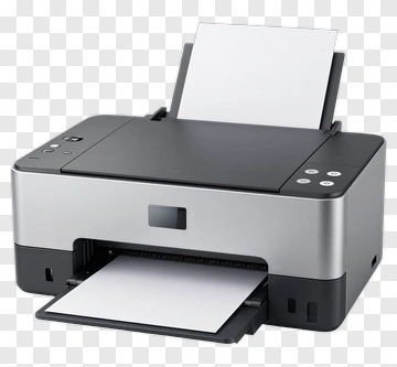 Modern Inkjet Printer With Paper Output PNG