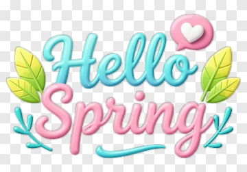 Hello Spring Greeting PNG