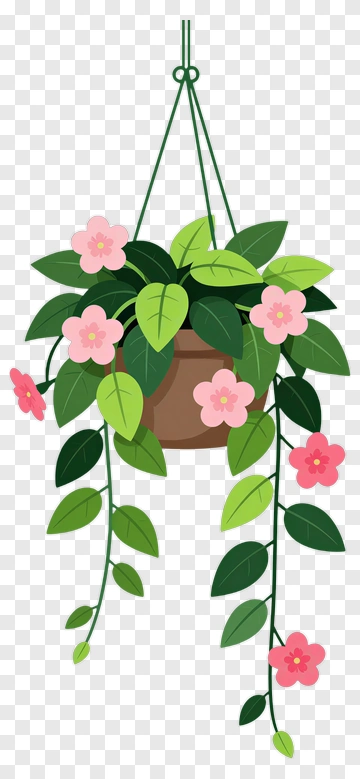 Hanging Flowering Vine Plant PNG