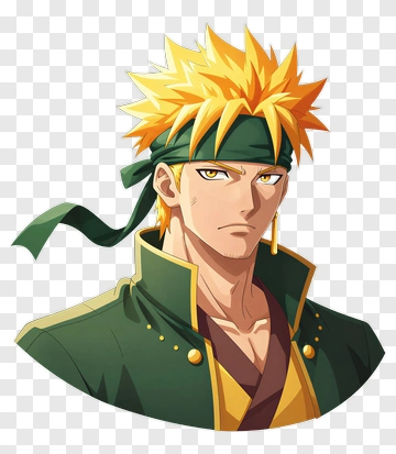 Naruto Uzumaki Anime Portrait PNG