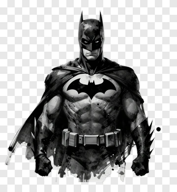 Batman In Monochrome Art Style PNG