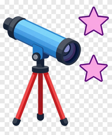 Telescope Viewing Pink Stars PNG